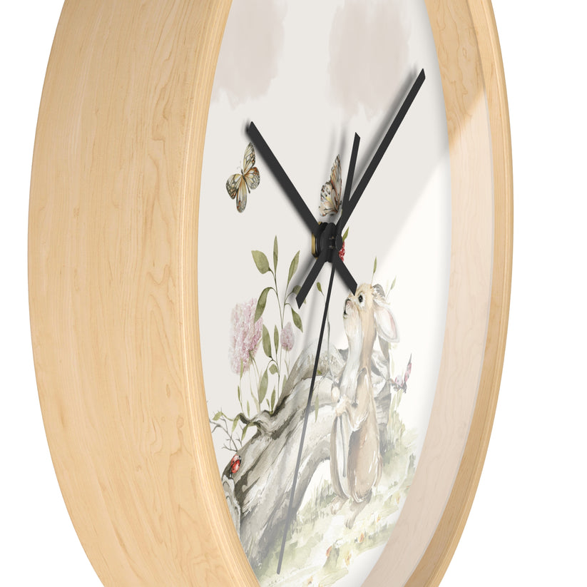 Petits Animaux | Bunny Nursery Wall Clock - Tresor Valeur
