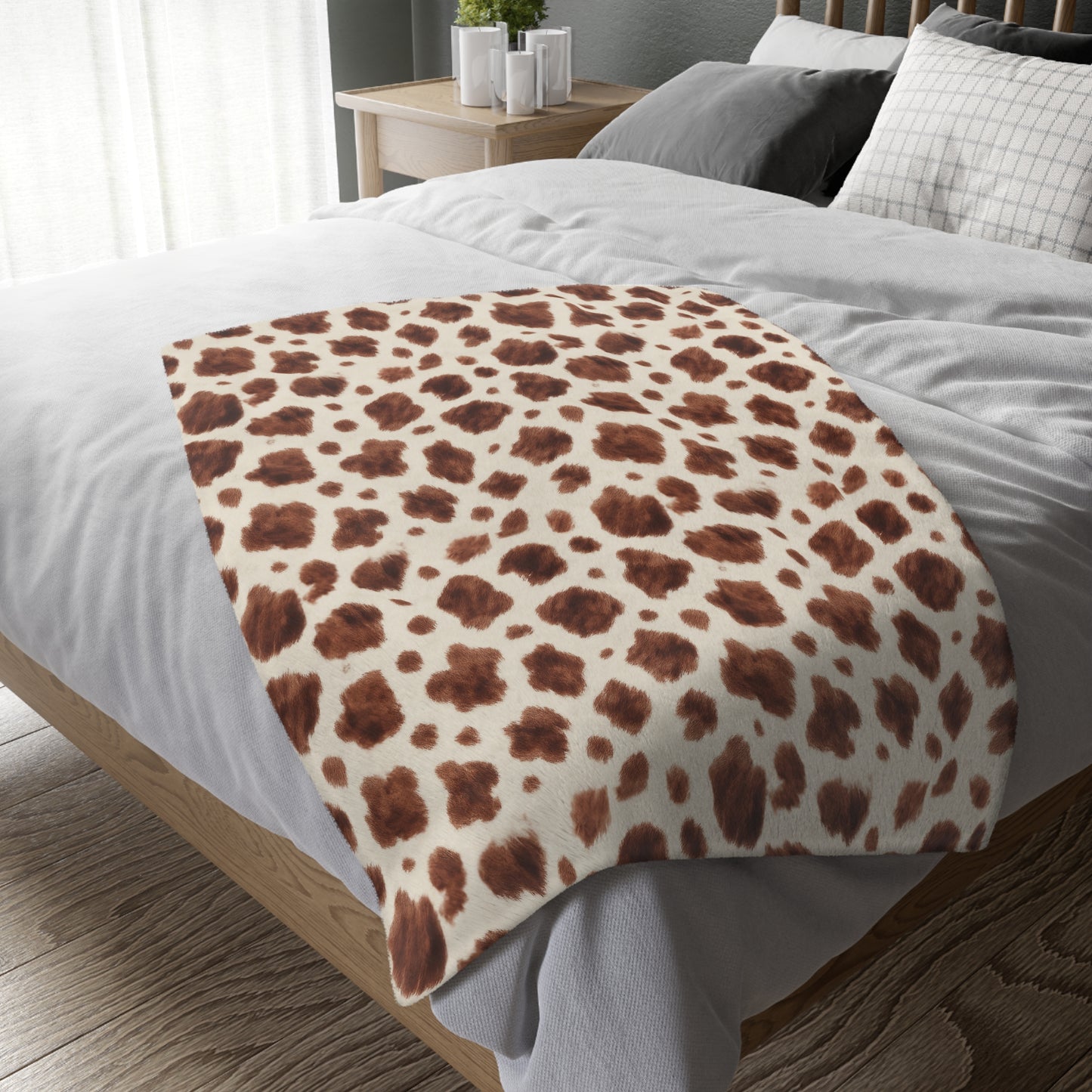Appaloosa Print Velveteen Blanket | Soft Western Throw | 3 Sizes