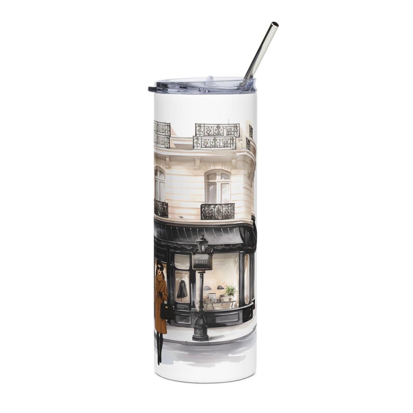 Personalized 20 oz Skinny Tumbler | Regent London Boutique with Winter Fashionista Avatars