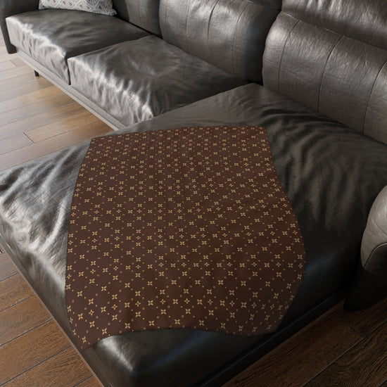 Sablette Velveteen Blanket | Brown & Caramel | 3 Sizes | Double-Sided Print