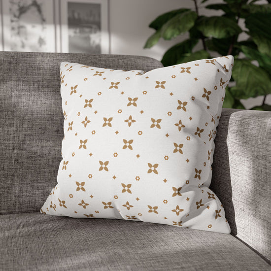 Chic and Stylish White and Caramel Sablette Pattern Pillow Cover Patterned Pillow Case l Throw Pillow Cover l 4 Colors l 4 Sizes