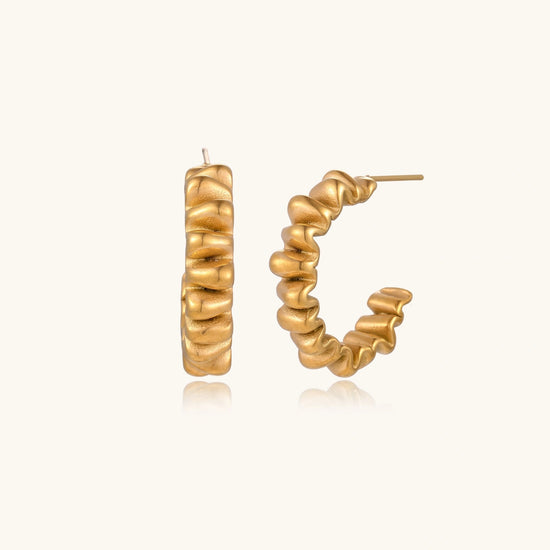 Twisted Gold Hoops | Minimalist Hoop Earrings