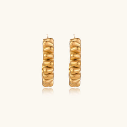 Twisted Gold Hoops | Minimalist Hoop Earrings