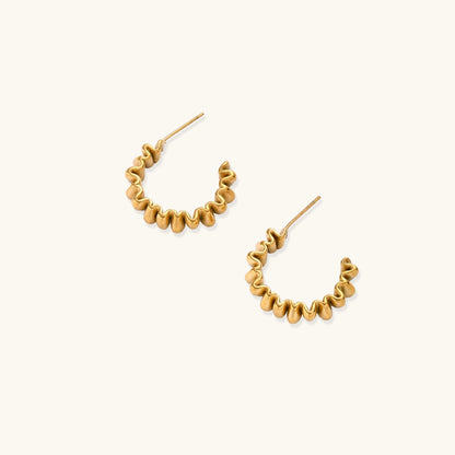 Twisted Gold Hoops | Minimalist Hoop Earrings