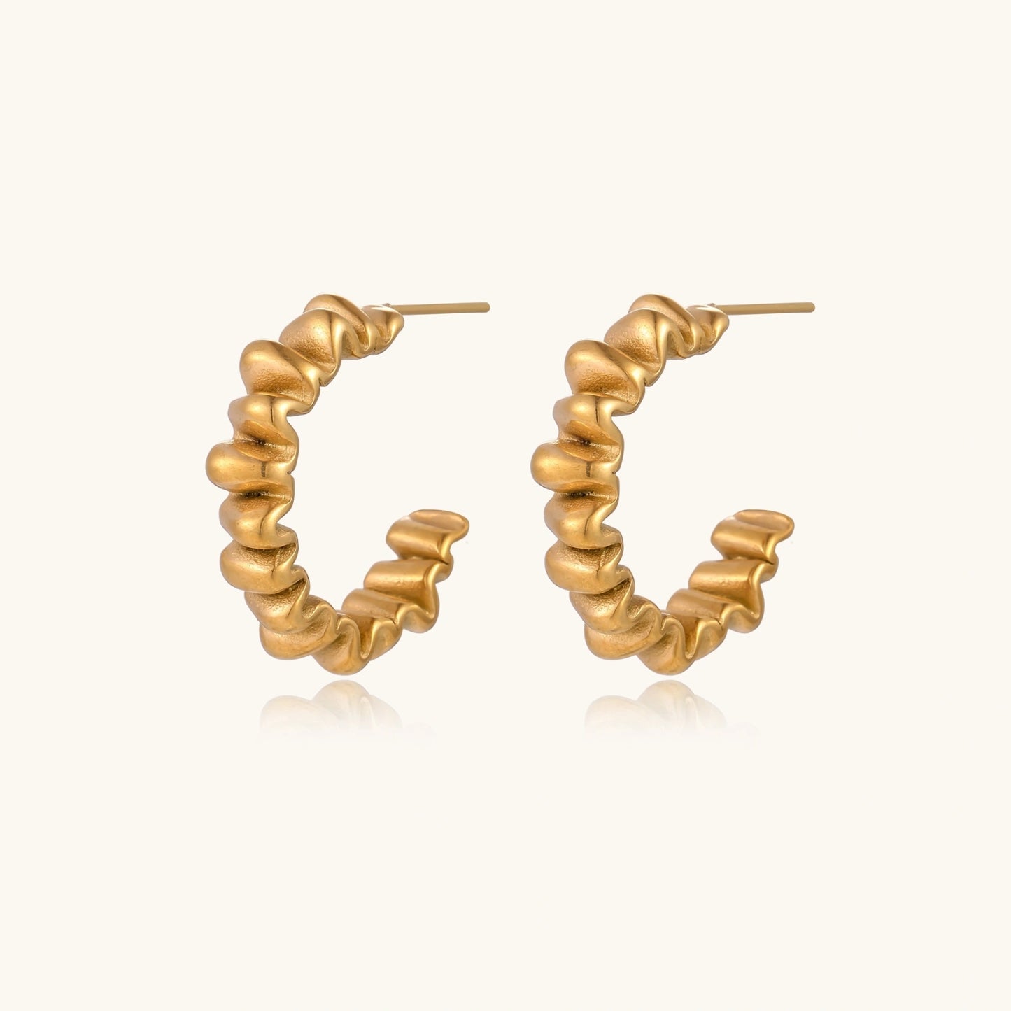 Twisted Gold Hoops | Minimalist Hoop Earrings