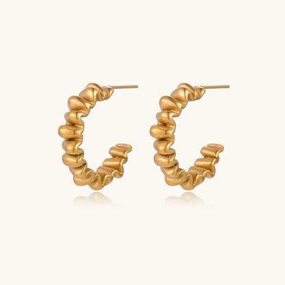 Twisted Gold Hoops | Minimalist Hoop Earrings