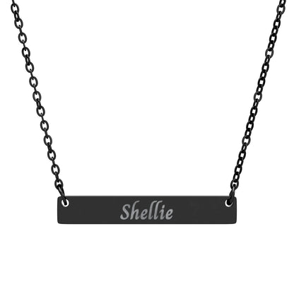 Personalized Bar Necklace | Custom Engraved Pendant