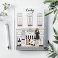 Haute in Paris Hardcover Journal | Personalized Cover & Shopping Bag | 150 Lined Pages