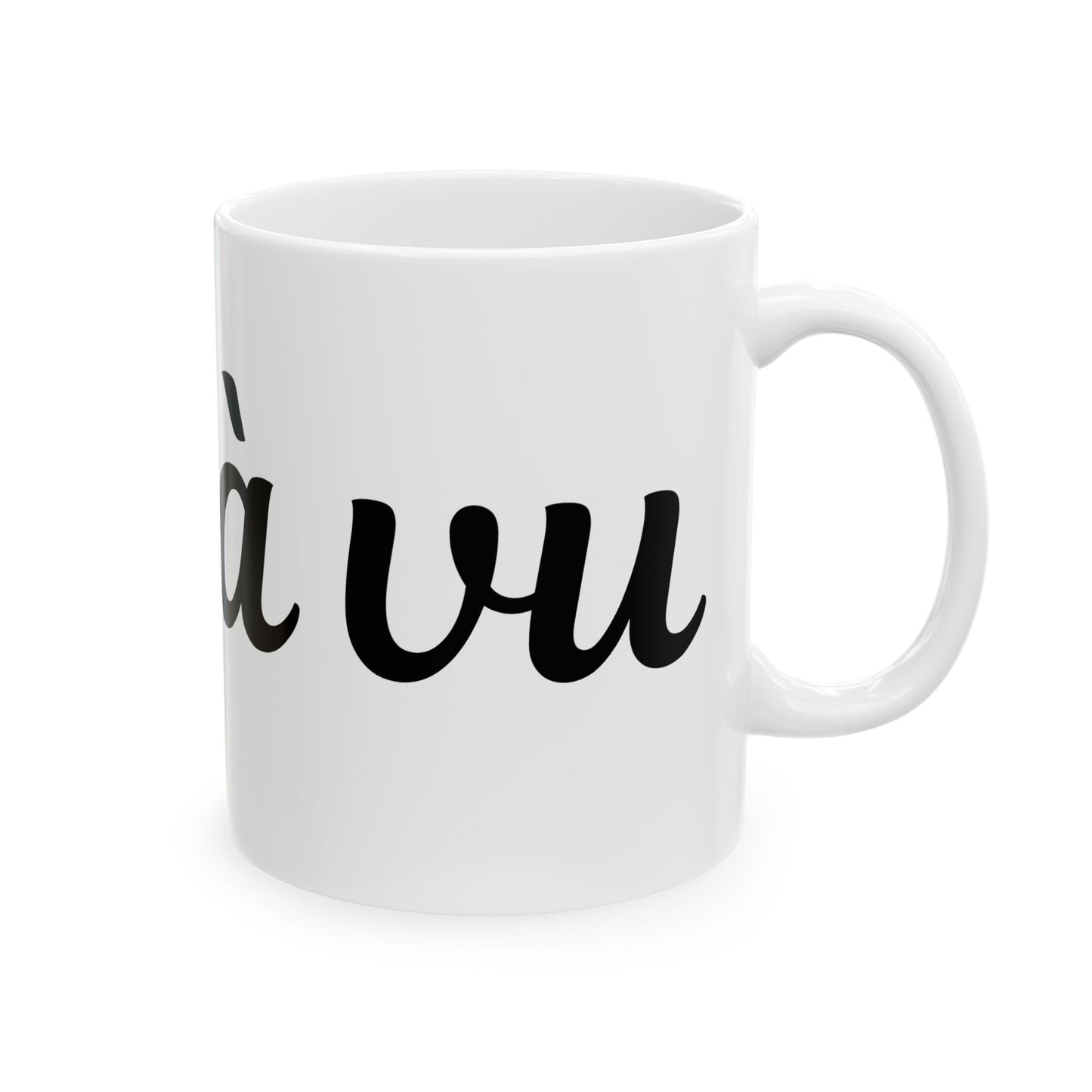 Déjà vu Large Script Mug | Personalized French Word Ceramic Mug
