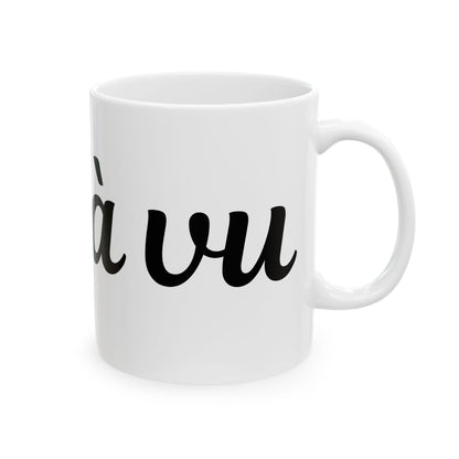 Déjà vu Large Script Mug | Personalized French Word Ceramic Mug