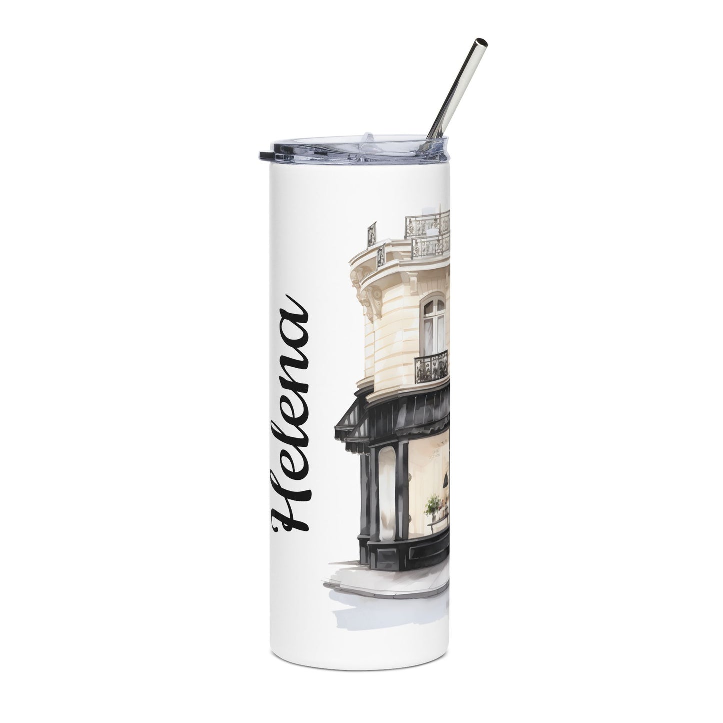 Personalized 20 oz Skinny Tumbler | Regent London Boutique with Winter Fashionista Avatars