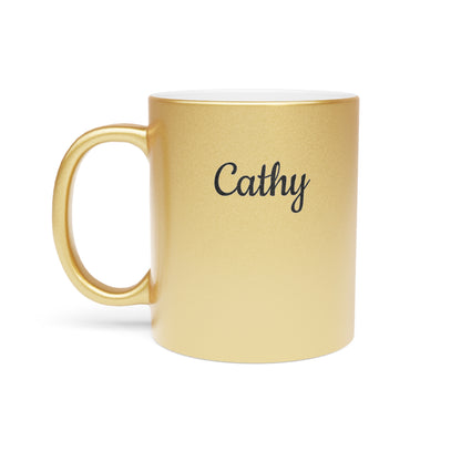 Nouveau Noël Gold & Silver Mug | Sablette Tree Design | Personalizable