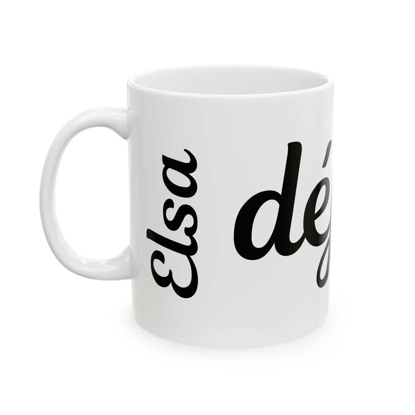 Déjà vu Large Script Mug | Personalized French Word Ceramic Mug