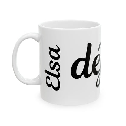 Déjà vu Large Script Mug | Personalized French Word Ceramic Mug