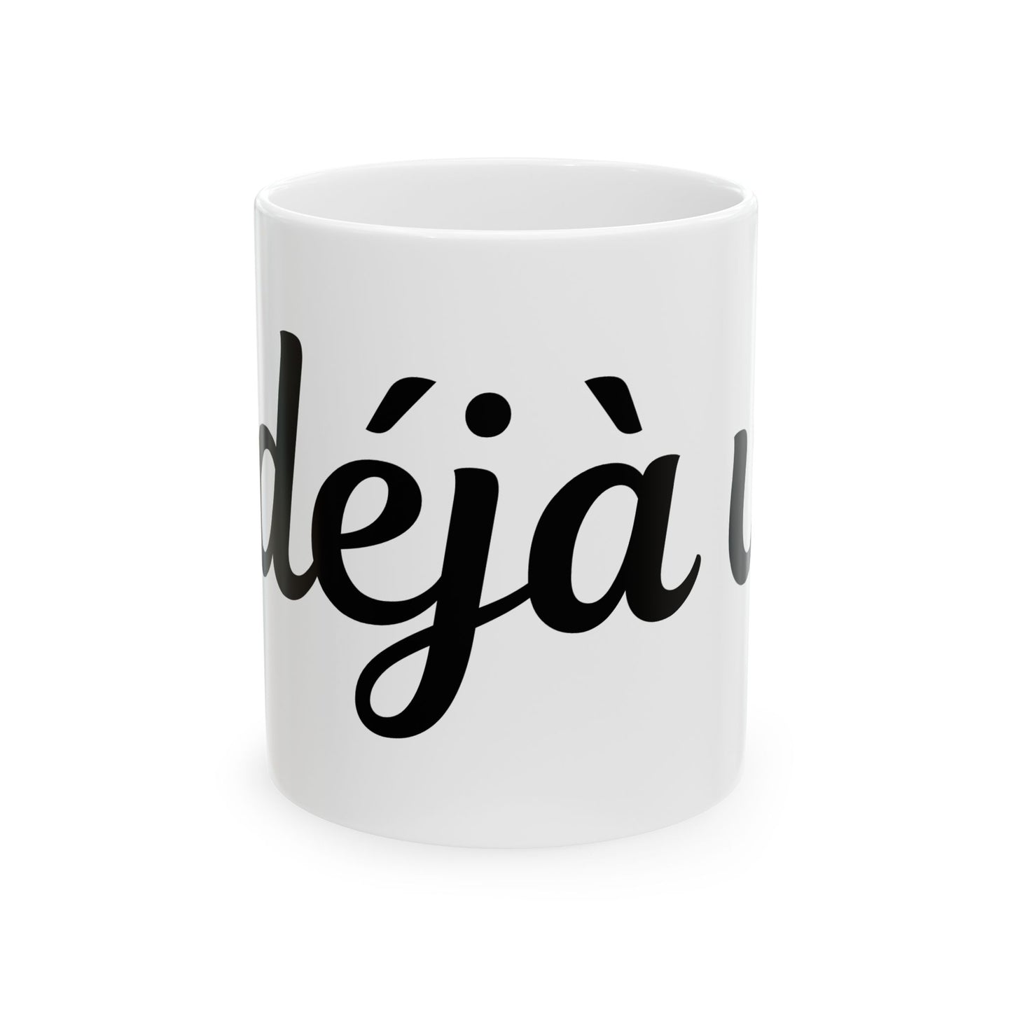 Déjà vu Large Script Mug | Personalized French Word Ceramic Mug