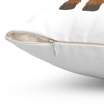 Highland Cow Pillow Case — Farmhouse Chic Accent | 4 Sizes