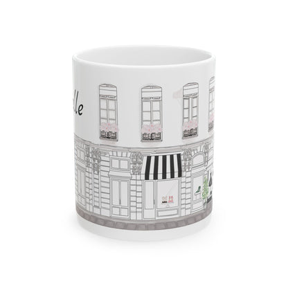 Haute in Paris Collection | Personalizable White Ceramic Mug