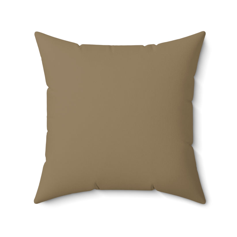 Brown pillow on a white background