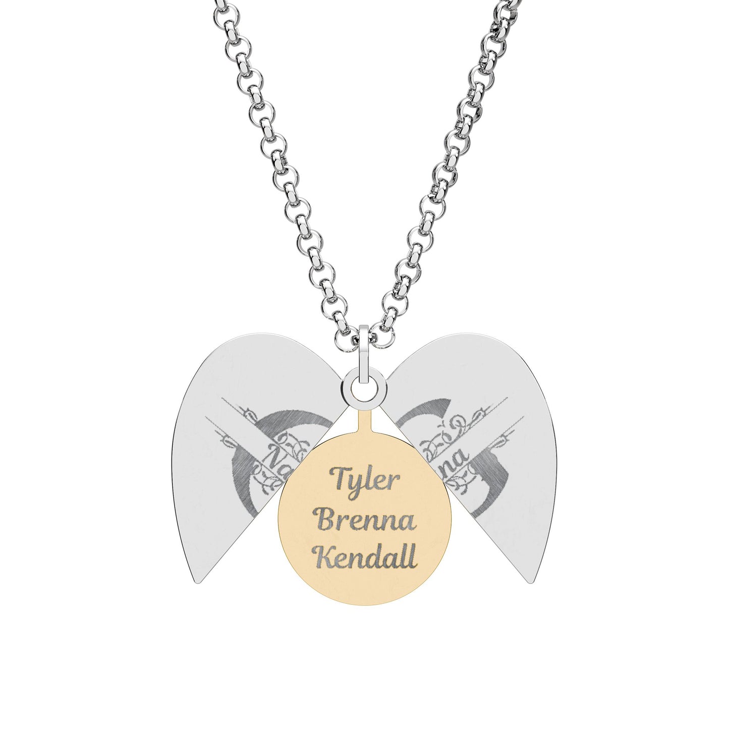 Hidden Message Heart Necklace | Engraved Inside & Out
