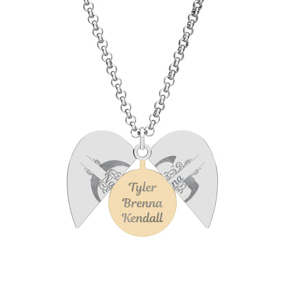 Hidden Message Heart Necklace | Engraved Inside & Out