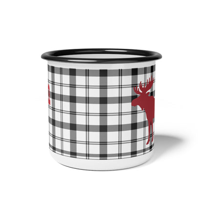Personalized Enamel Camp Mug | Moose, Bear, or Deer Silhouette