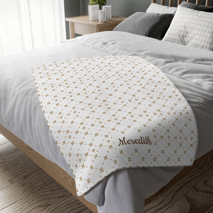 Baby-Wickeldecke | Doppelseitiger Druck | Karamell-Sablette-Druck