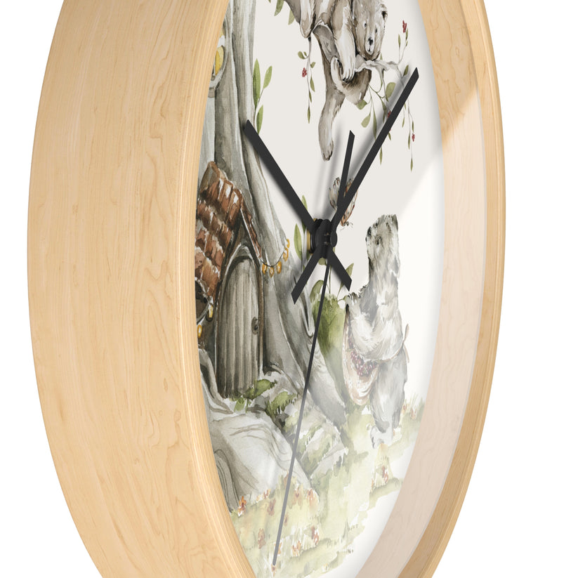 Petits Animaux | Orchard Bears Wall Clock - Tresor Valeur