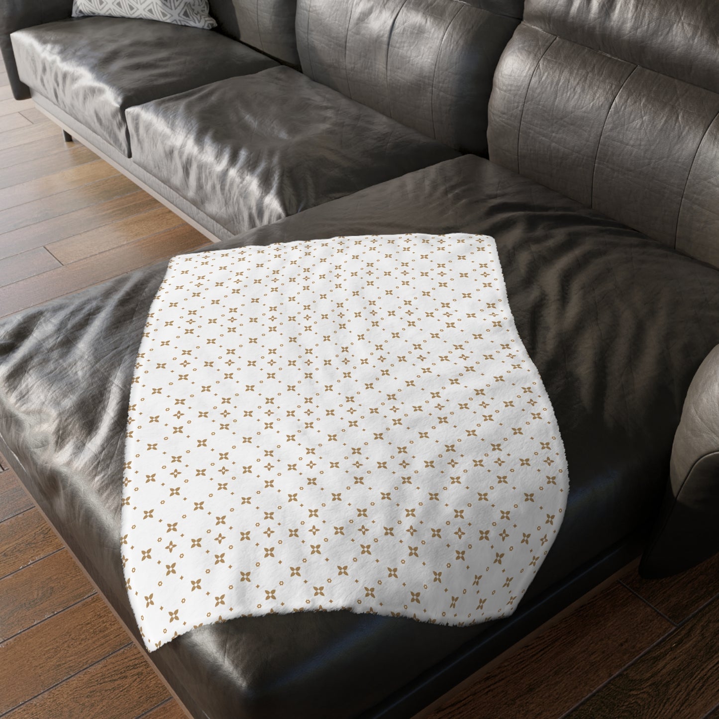 Baby-Wickeldecke | Doppelseitiger Druck | Karamell-Sablette-Druck