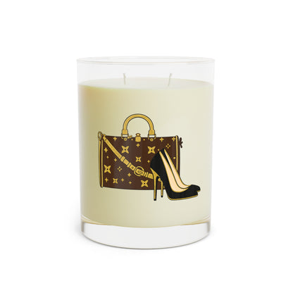 Holiday Gold Shoes & Purse Two-Wick Glass Candle – Personalizable
