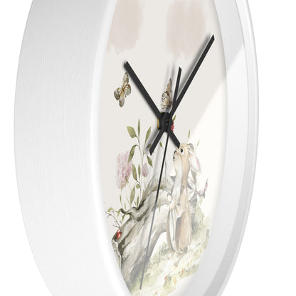 Petits Animaux | Bunny Nursery Wall Clock - Tresor Valeur