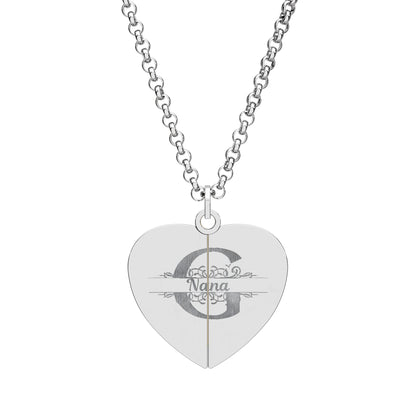 Hidden Message Heart Necklace | Engraved Inside & Out