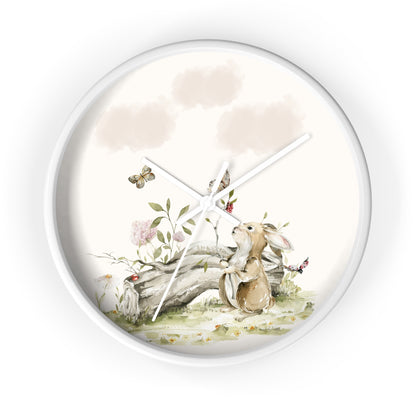 Petits Animaux | Bunny Nursery Wall Clock - Tresor Valeur