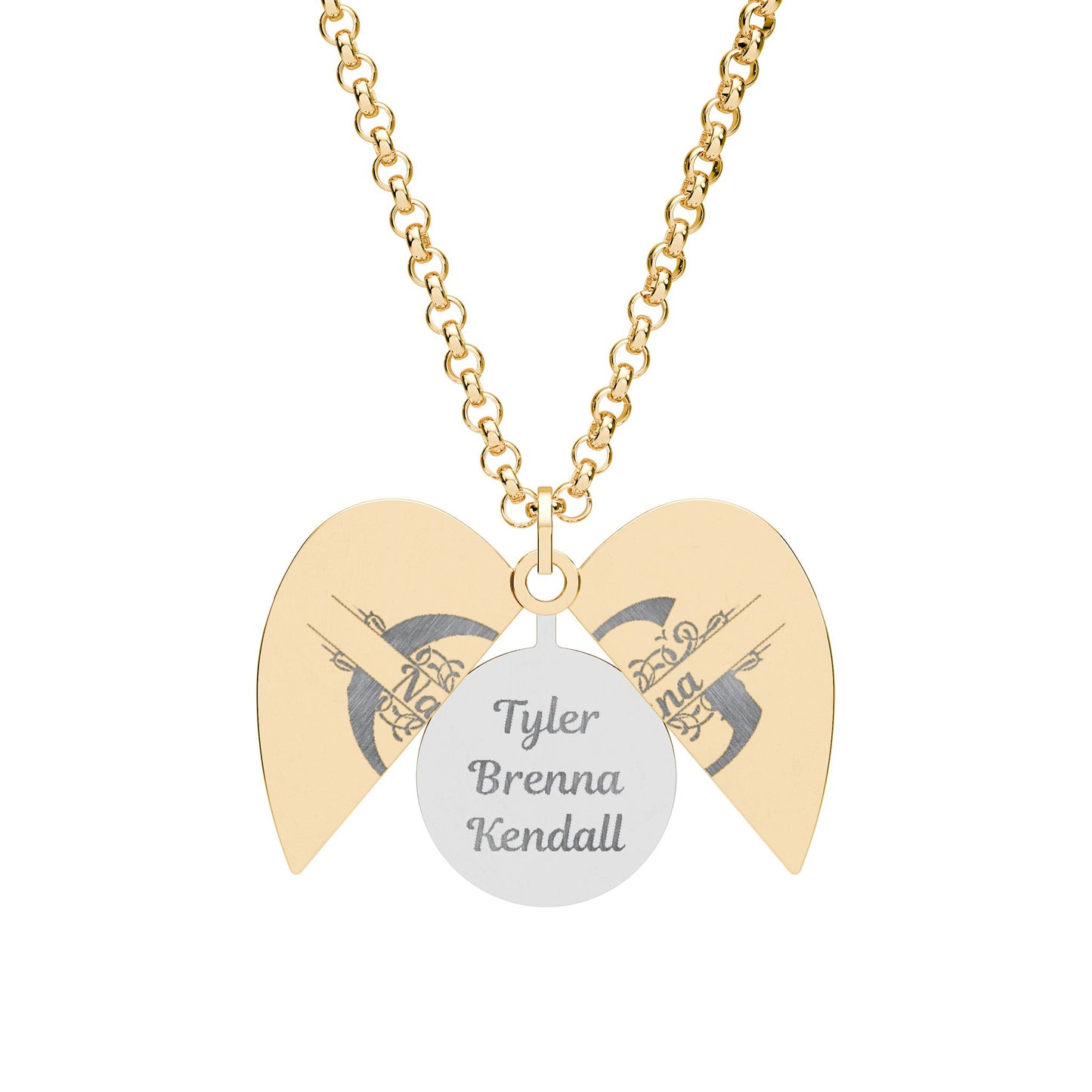Hidden Message Heart Necklace | Engraved Inside & Out
