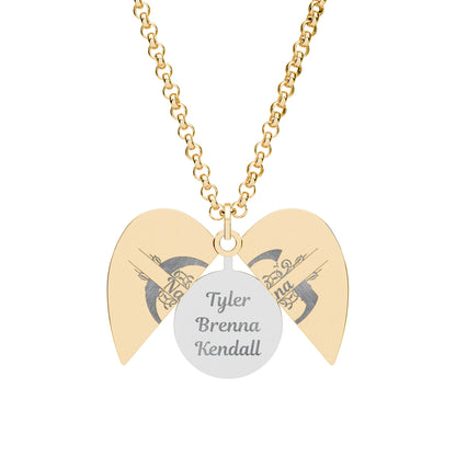 Hidden Message Heart Necklace | Engraved Inside & Out