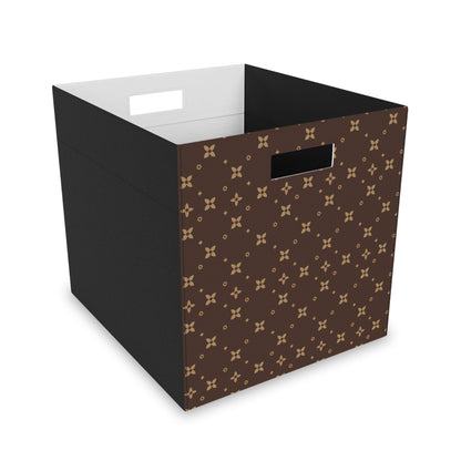 Caja de almacenamiento de fieltro personalizable con estampado de sablette de visón