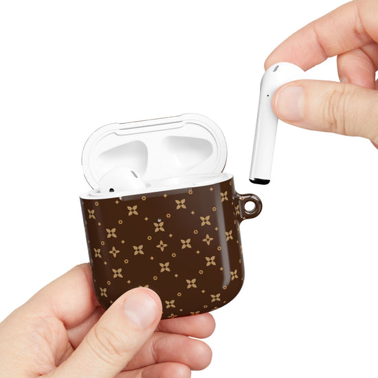Personalized AirPods Case | Mink Sablette Print | Protective Cover with Keychain