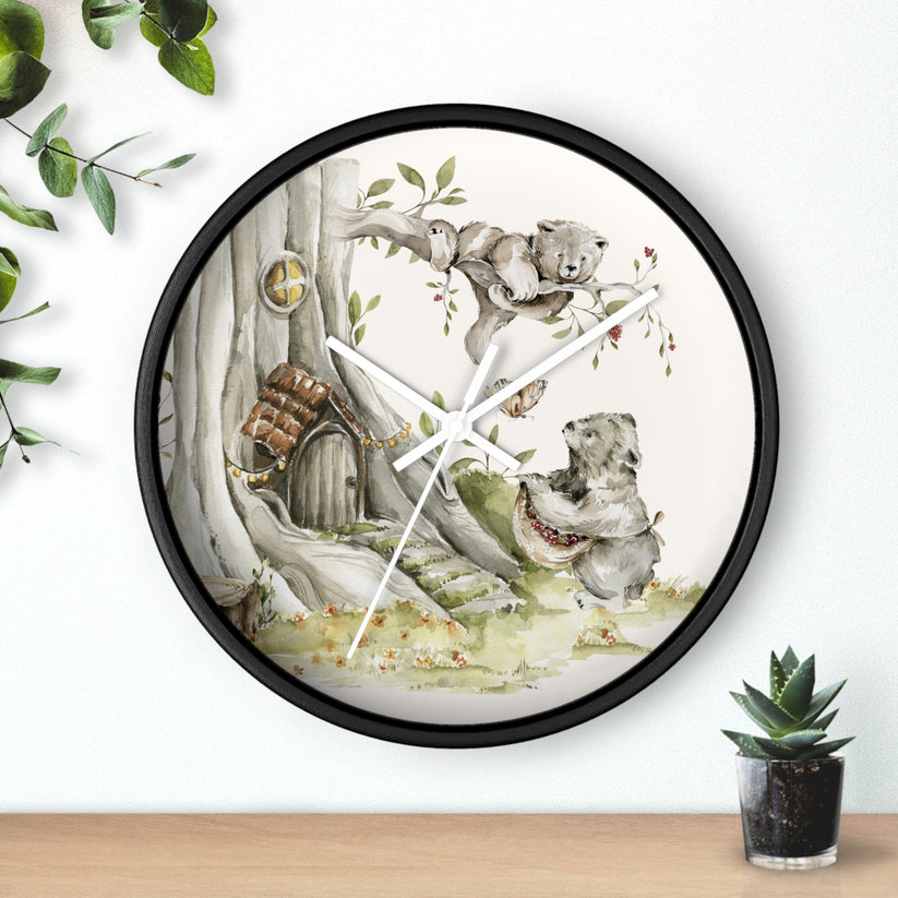 Petits Animaux | Orchard Bears Wall Clock - Tresor Valeur