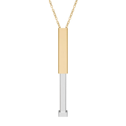 Hidden Message Sliding Bar Necklace | 18K Gold or Stainless Steel