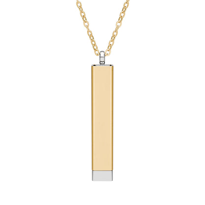 Hidden Message Sliding Bar Necklace | 18K Gold or Stainless Steel