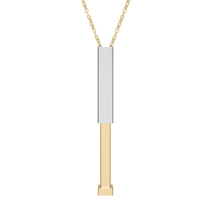 Hidden Message Sliding Bar Necklace | 18K Gold or Stainless Steel
