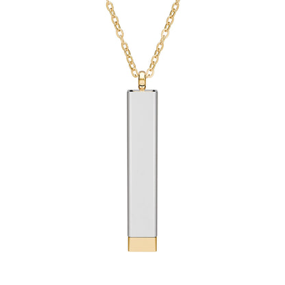 Hidden Message Sliding Bar Necklace | 18K Gold or Stainless Steel