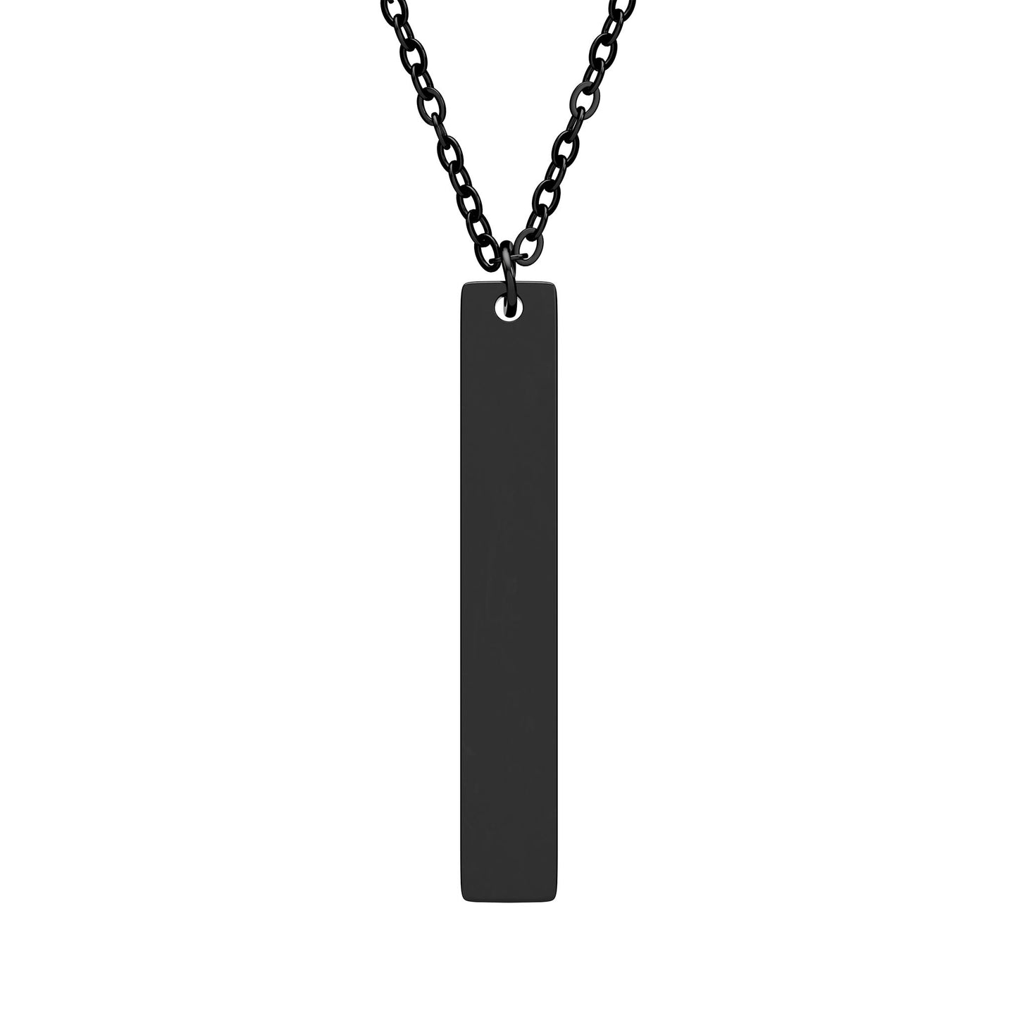 Engraved Vertical Bar Necklace