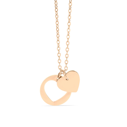 Personalized Heart Cutout Necklace | Engraved Heart Charm Necklace