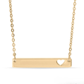 Cutout Heart Bar Necklace | Personalized Name Necklace