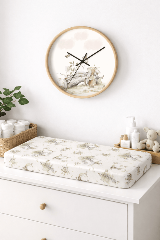Petits Animaux | Bunny Nursery Wall Clock - Tresor Valeur