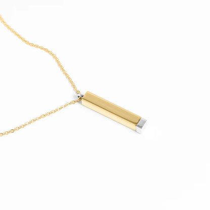 Hidden Message Sliding Bar Necklace | 18K Gold or Stainless Steel