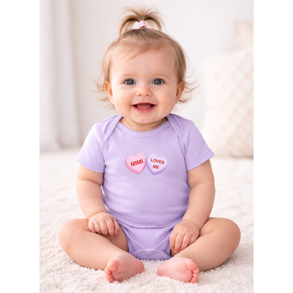 Personalized Candy Heart Baby Bodysuit