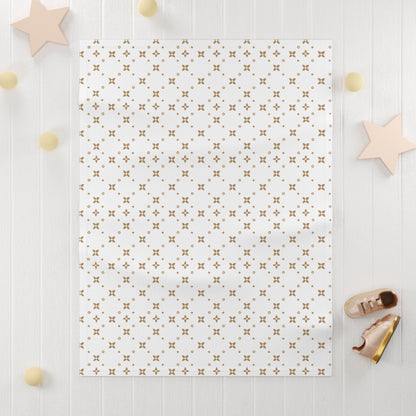 Baby-Wickeldecke | Doppelseitiger Druck | Karamell-Sablette-Druck
