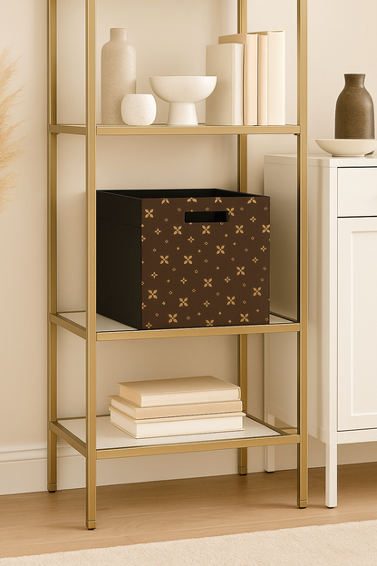Caja de almacenamiento de fieltro personalizable con estampado de sablette de visón