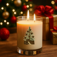Personalizable Chic Nouveau Noël Candle | Double Wick Glass | 3 Scents